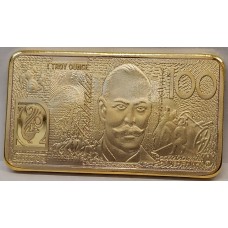 AUSTRALIA . ONE HUNRED 100 DOLLARS . GOLD PLATED . TROY OUNCE TOKEN